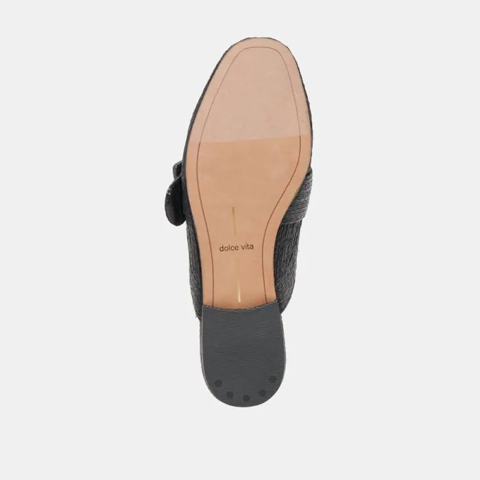 Dolce Vita Sianna Flats Black Raffia Women Flats and Loafers