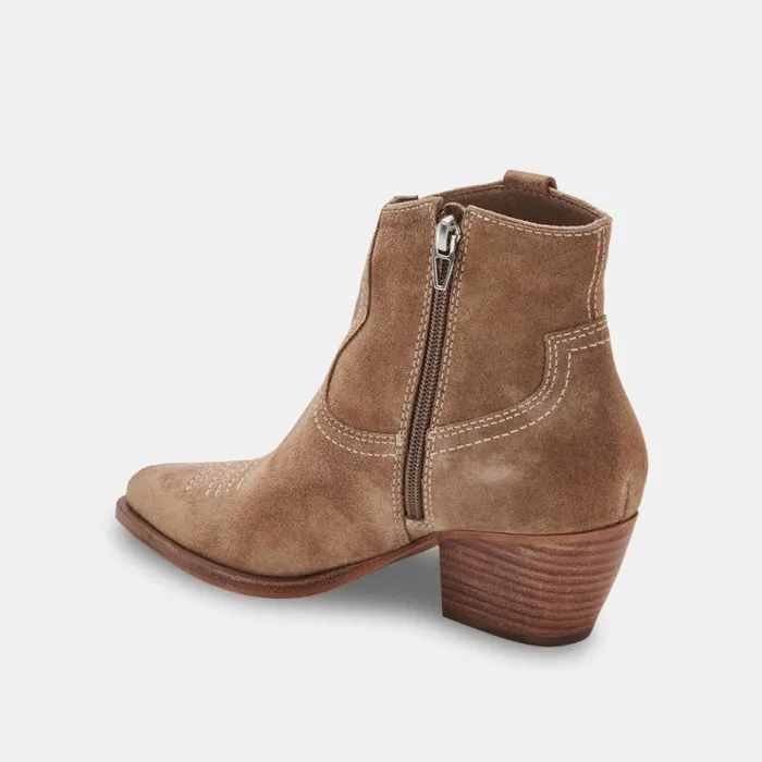 Dolce Vita Silma Booties Truffle Suede Women Boots and Booties