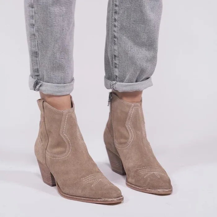 Dolce Vita Silma Booties Truffle Suede Women Boots and Booties