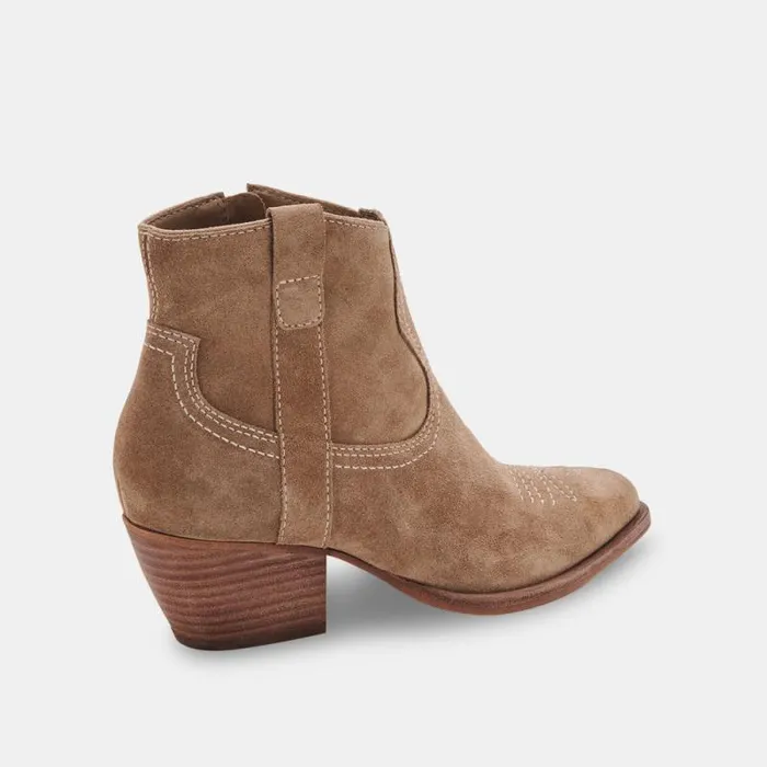 Dolce Vita Silma Booties Truffle Suede Women Boots and Booties