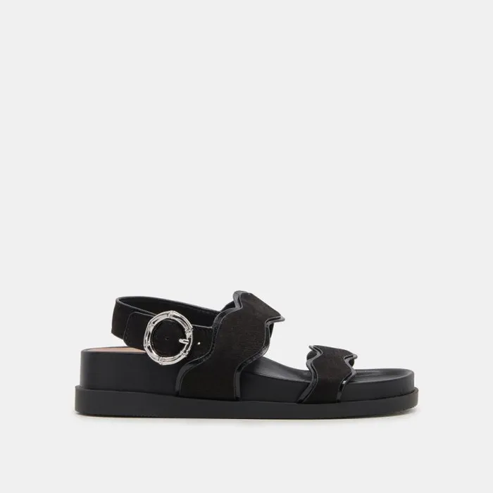 Dolce Vita Sindy Sandals Black Nubuck Women Sandals