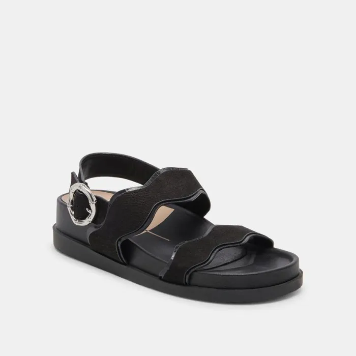 Dolce Vita Sindy Sandals Black Nubuck Women Sandals