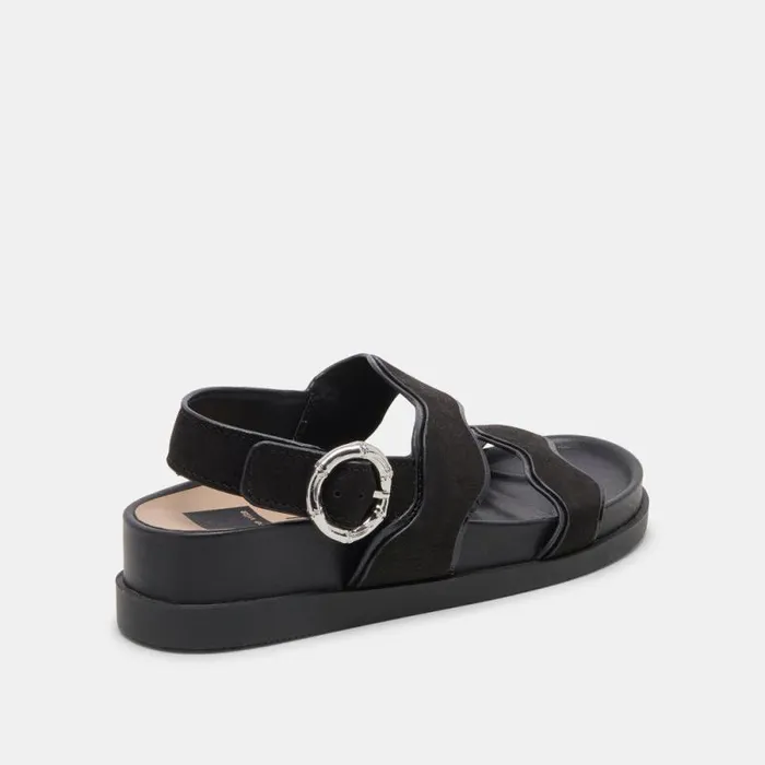 Dolce Vita Sindy Sandals Black Nubuck Women Sandals