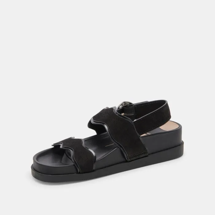 Dolce Vita Sindy Sandals Black Nubuck Women Sandals