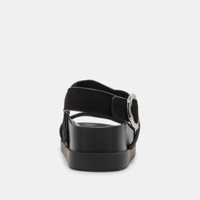 Dolce Vita Sindy Sandals Black Nubuck Women Sandals