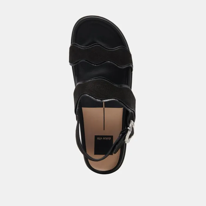 Dolce Vita Sindy Sandals Black Nubuck Women Sandals