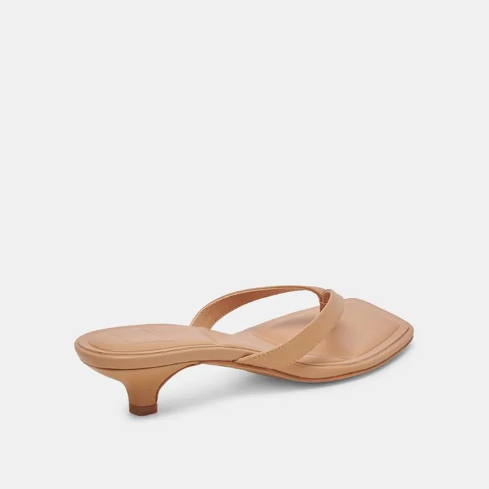 Dolce Vita Tasiah Sandals Light Tan Leather Women Heels