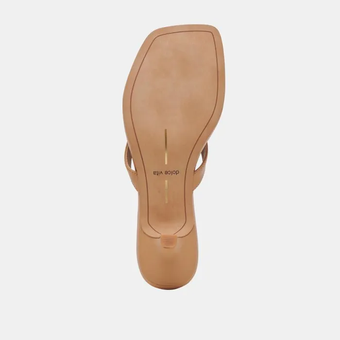 Dolce Vita Tasiah Sandals Light Tan Leather Women Heels