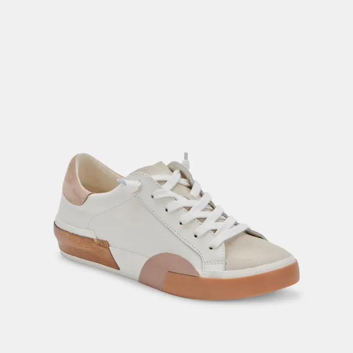 Dolce Vita Zina Sneakers White Tan Women Sneakers