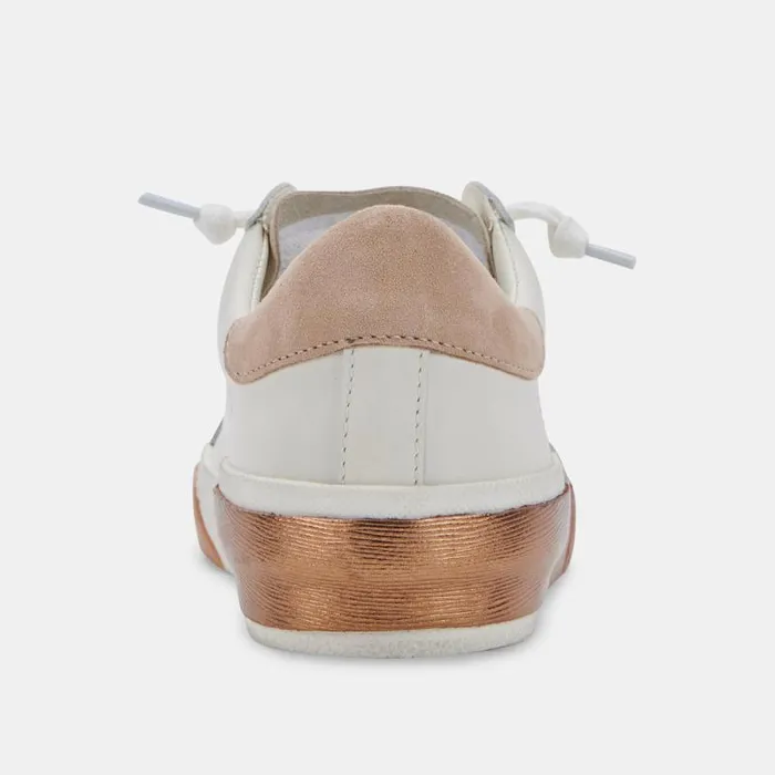 Dolce Vita Zina Sneakers White Tan Women Sneakers