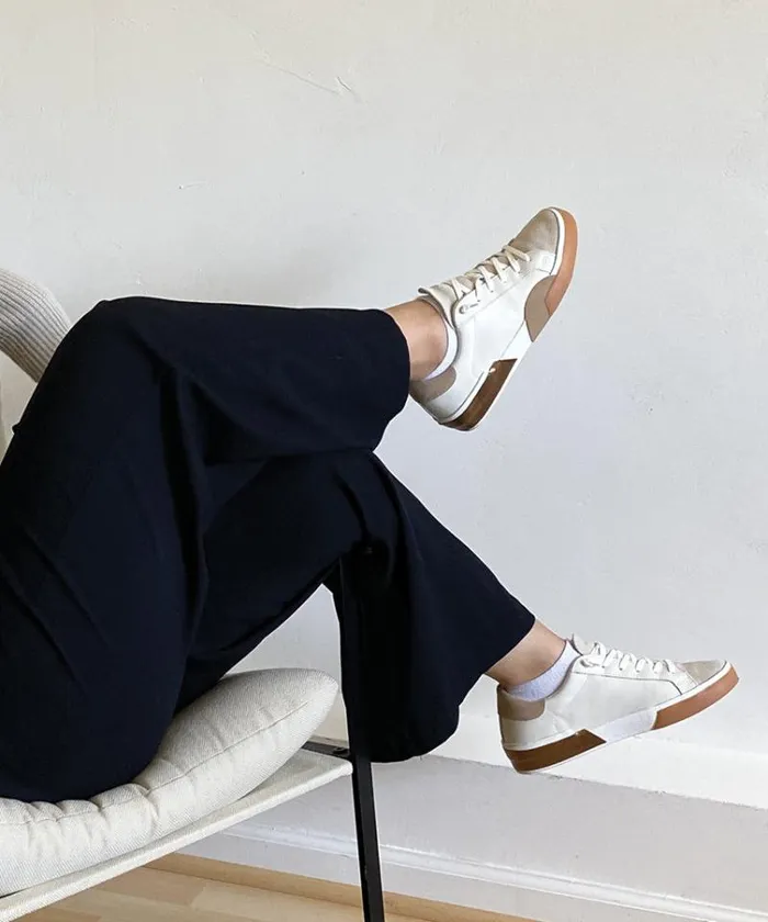 Dolce Vita Zina Sneakers White Tan Women Sneakers