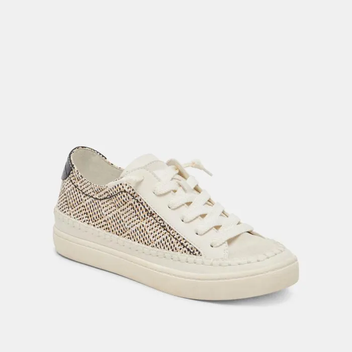 Dolce Vita Zolen Sneakers Black Natural Raffia Women Sneakers