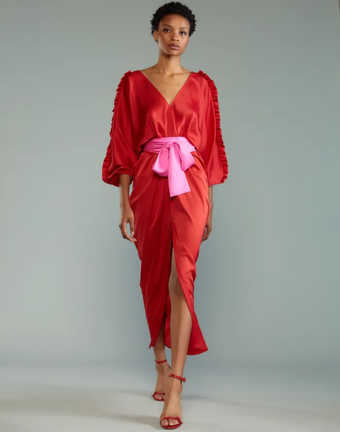 Dolman Sleeve Dance Dress 8211 Red Women Cynthia Rowley Dresses