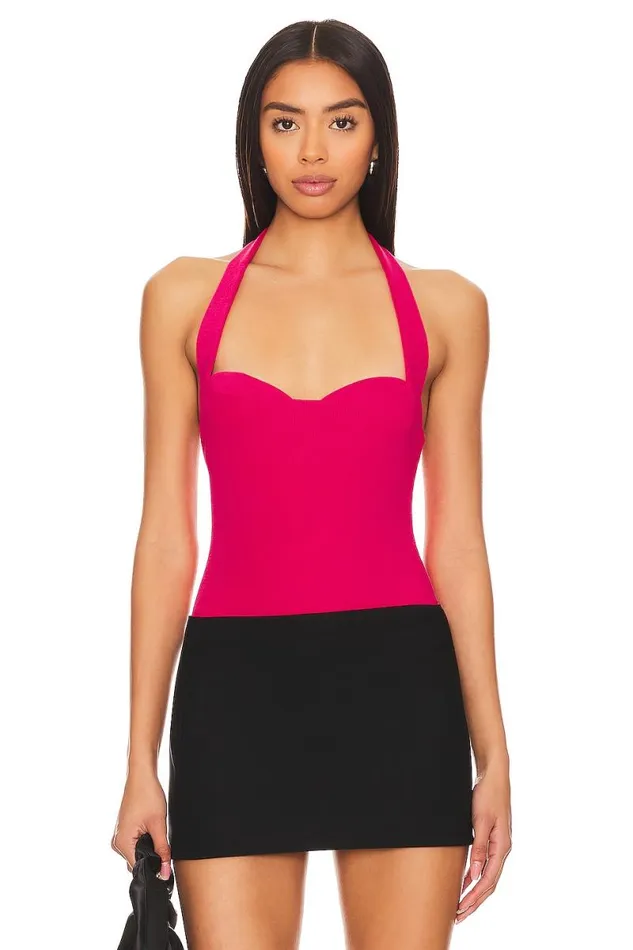 Dominique Bodysuit Dark Pink Women Lovers and Friends Tops