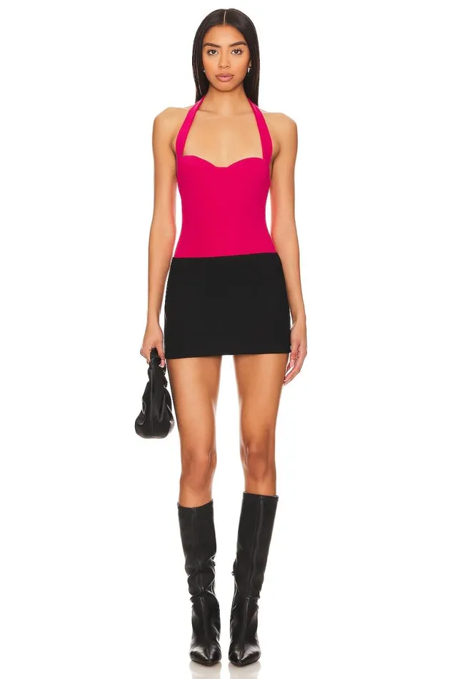 Dominique Bodysuit Dark Pink Women Lovers and Friends Tops
