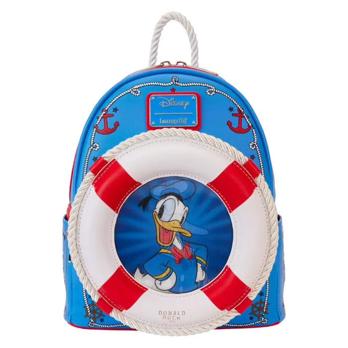 Donald Duck 90th Anniversary Lenticular Mini Backpack Unisex Loungefly Backpacks Donald Duck 90th Anniversary Lenticular Mini Backpack Unisex Loungefly Backpacks