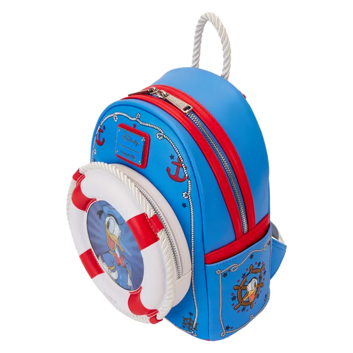Donald Duck 90th Anniversary Lenticular Mini Backpack Unisex Loungefly Backpacks Donald Duck 90th Anniversary Lenticular Mini Backpack Unisex Loungefly Backpacks