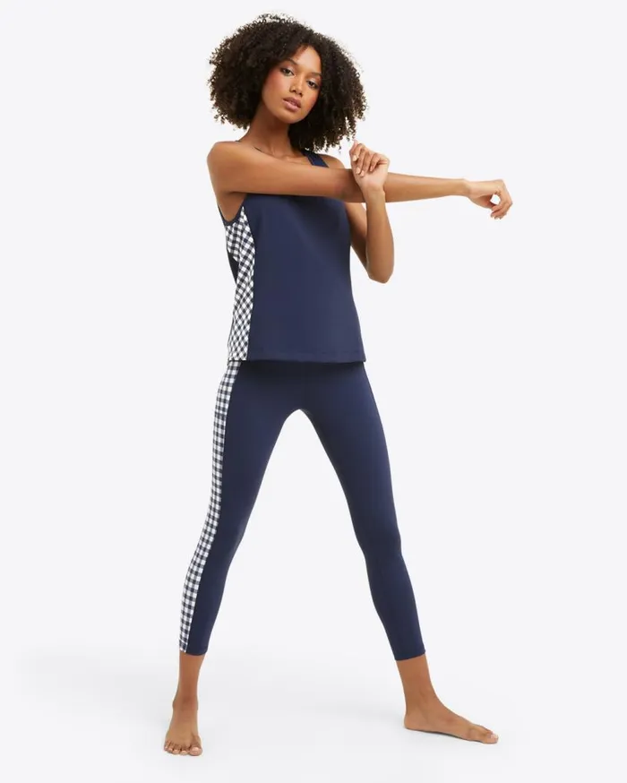 Draper James Bottoms and Skirts Women Panel Leggings In Navy Gingham Draper James Bottoms and Skirts Women Panel Leggings In Navy Gingham