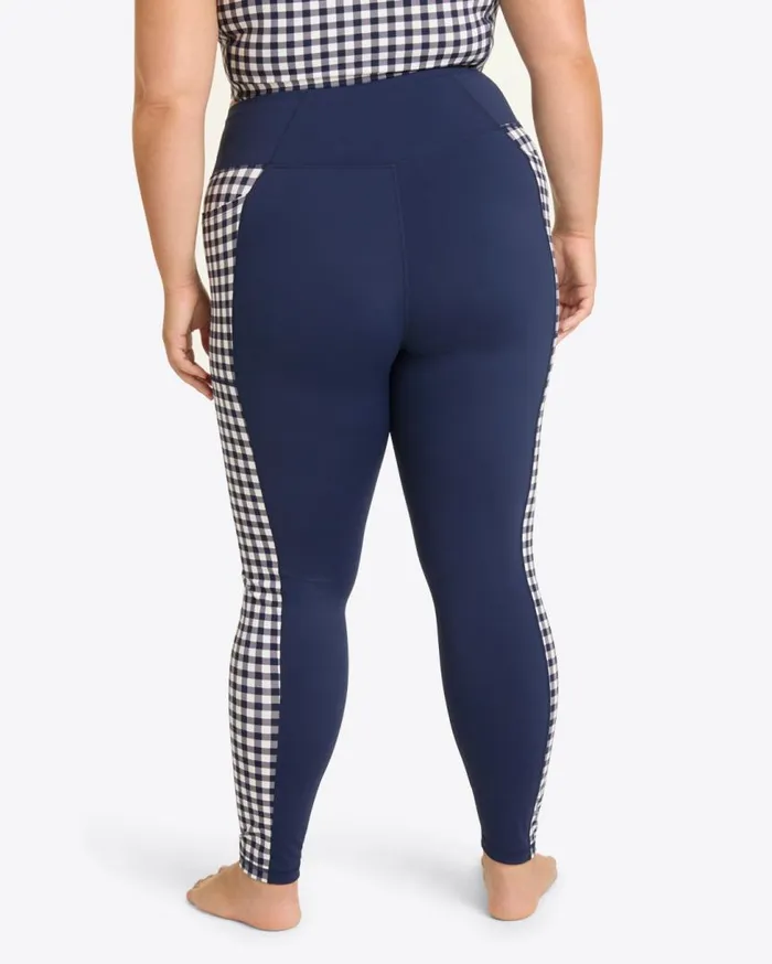 Draper James Bottoms and Skirts Women Panel Leggings In Navy Gingham Draper James Bottoms and Skirts Women Panel Leggings In Navy Gingham