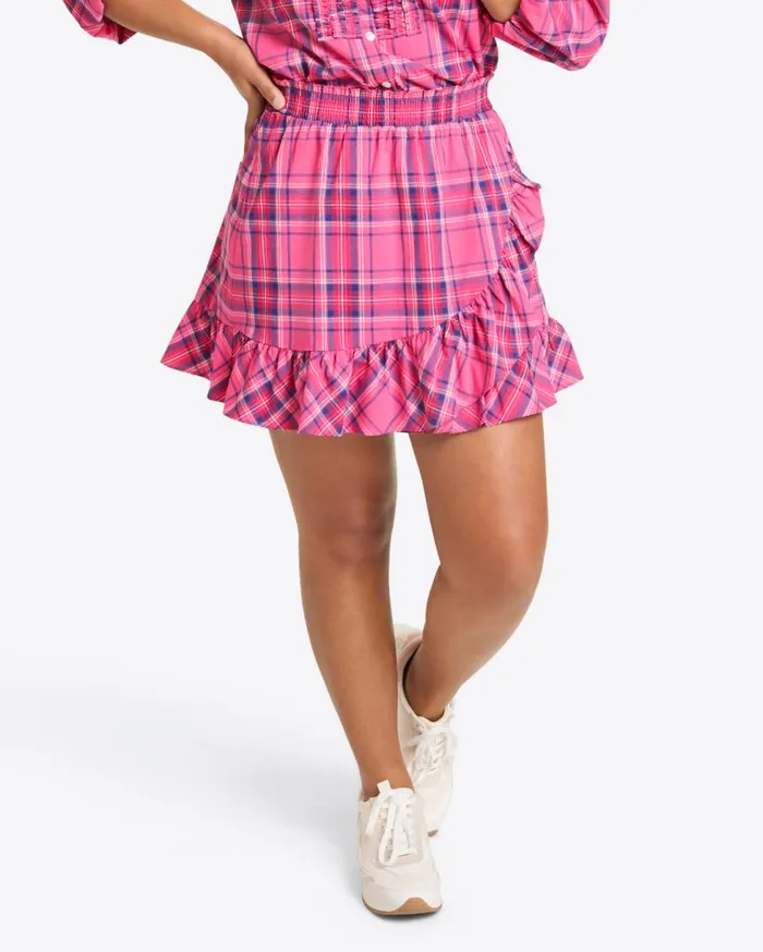 Draper James Bottoms and Skirts Women Ruffle Wrap Skirt In Pink Angie Plaid