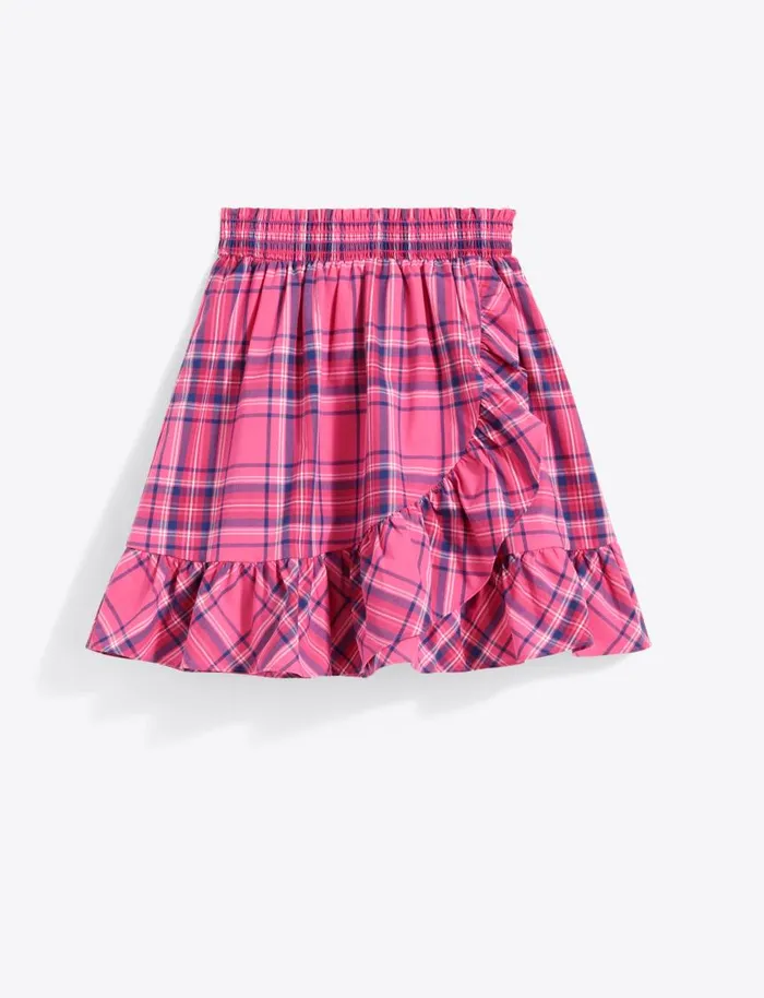 Draper James Bottoms and Skirts Women Ruffle Wrap Skirt In Pink Angie Plaid