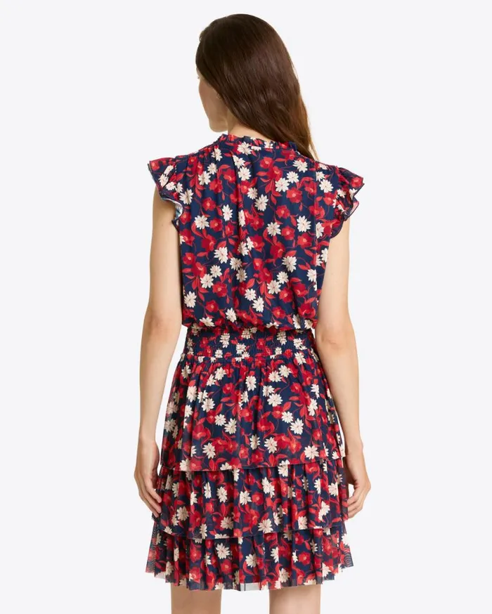 Draper James Dresses Women Alana Tiered Dress In Stretch Mesh