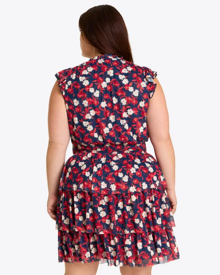 Draper James Dresses Women Alana Tiered Dress In Stretch Mesh