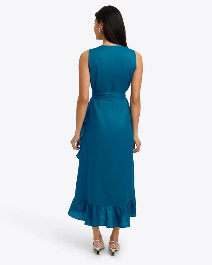 Draper James Dresses Women Billie Wrap Dress In Linen