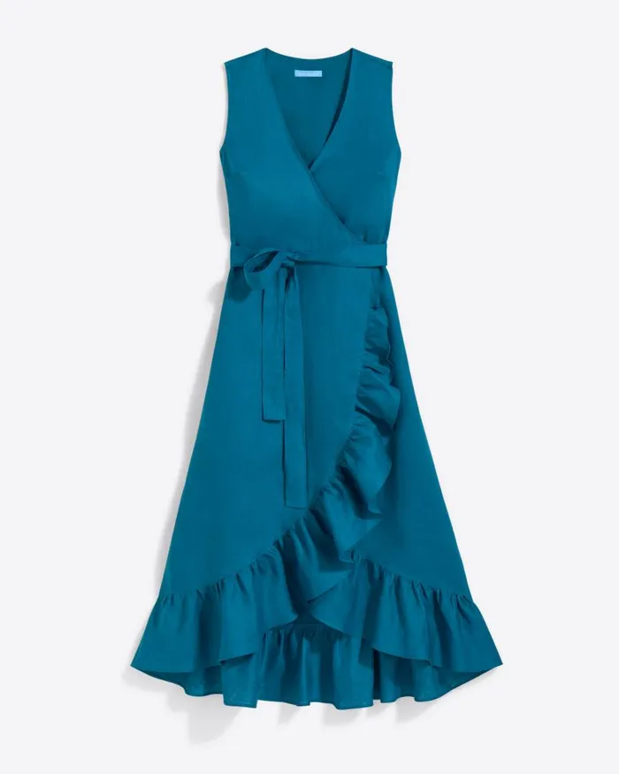 Draper James Dresses Women Billie Wrap Dress In Linen