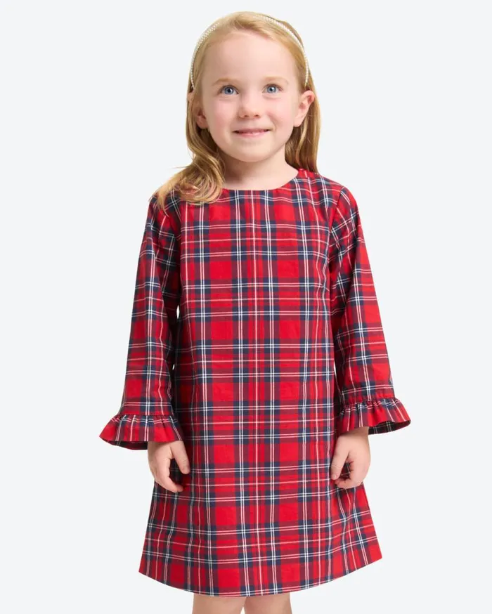 Draper James Dresses Women Girls Ruffle Shift Dress In Angie Plaid