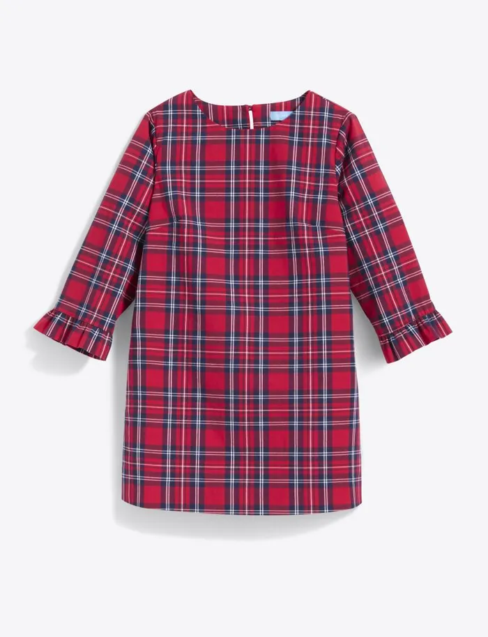 Draper James Dresses Women Girls Ruffle Shift Dress In Angie Plaid