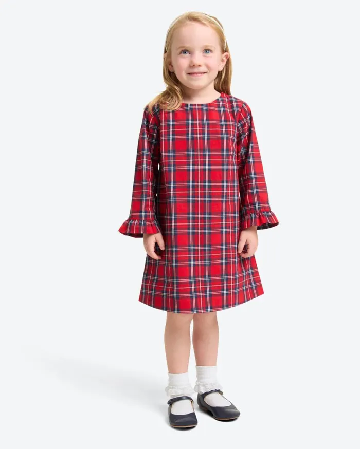 Draper James Dresses Women Girls Ruffle Shift Dress In Angie Plaid