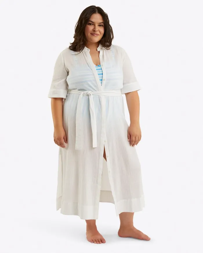 Draper James Extended Sizes Women Crinkle Cotton Coverup