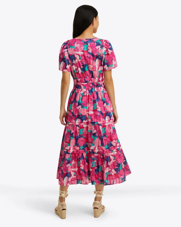 Draper James Extended Sizes Women Hollie Midi Dress In Shadow Stripe