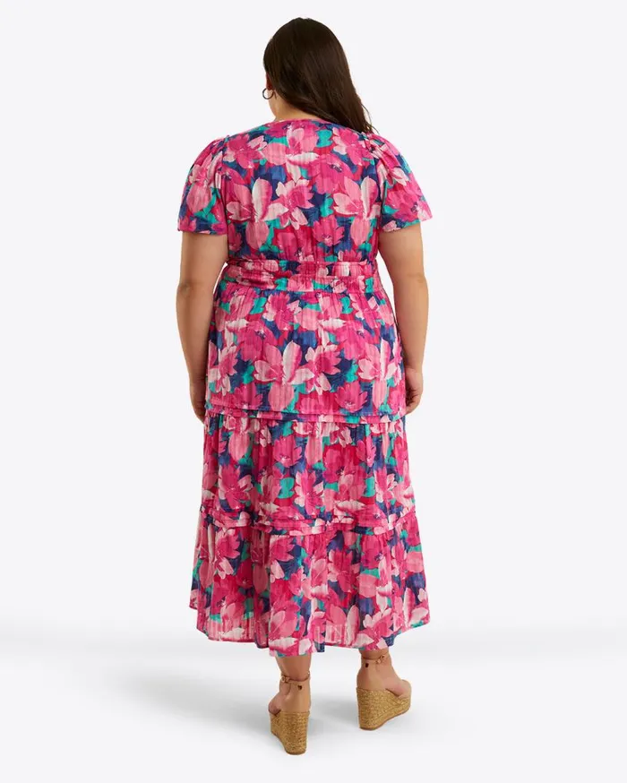 Draper James Extended Sizes Women Hollie Midi Dress In Shadow Stripe