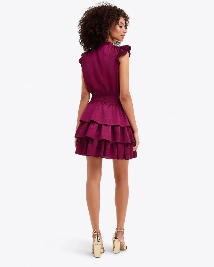 Draper James Jackets and Outerwear Women Alana Tiered Dress In Hammered Satin