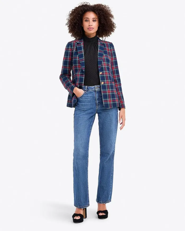 Draper James Jackets and Outerwear Women Blazer In Georgia Plaid