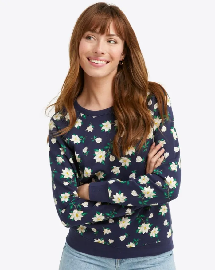 Draper James Lounge and Pajamas Women Natalie Sweatshirt In Magnolia