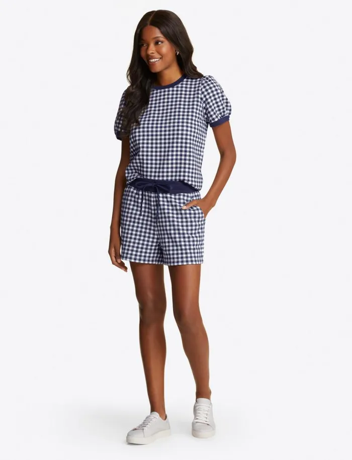 Draper James Lounge and Pajamas Women Natalie Sweatshorts In Gingham