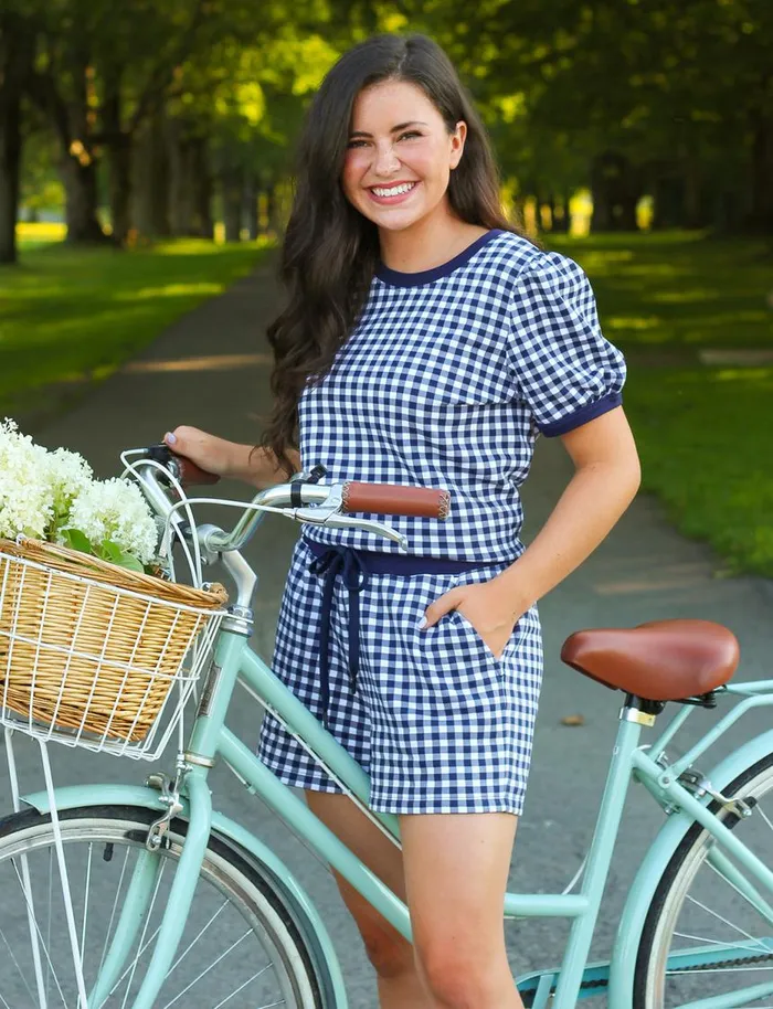Draper James Lounge and Pajamas Women Natalie Sweatshorts In Gingham