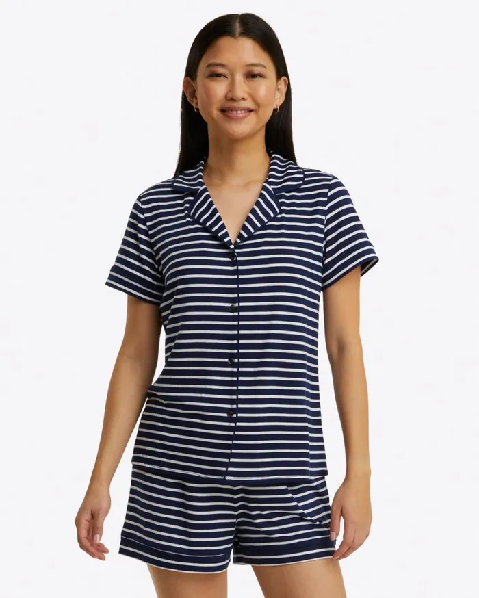 Draper James Lounge and Pajamas Women Sara Pajama Set In Nautical Stripe