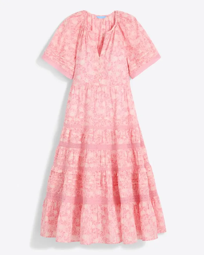 Draper James Midi and Maxi Women Carlene Midi Dress In Pink Paisley