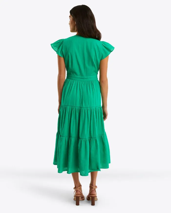 Draper James Midi and Maxi Women Lainey Midi Dress In Cotton Dobby