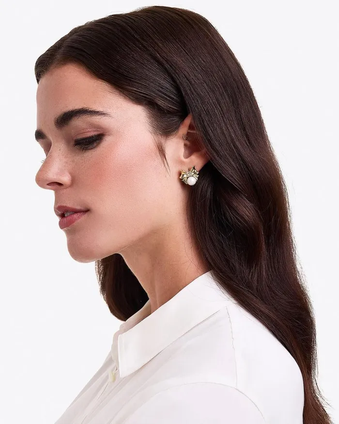Draper James Shoes Women Bow Pearl Studs