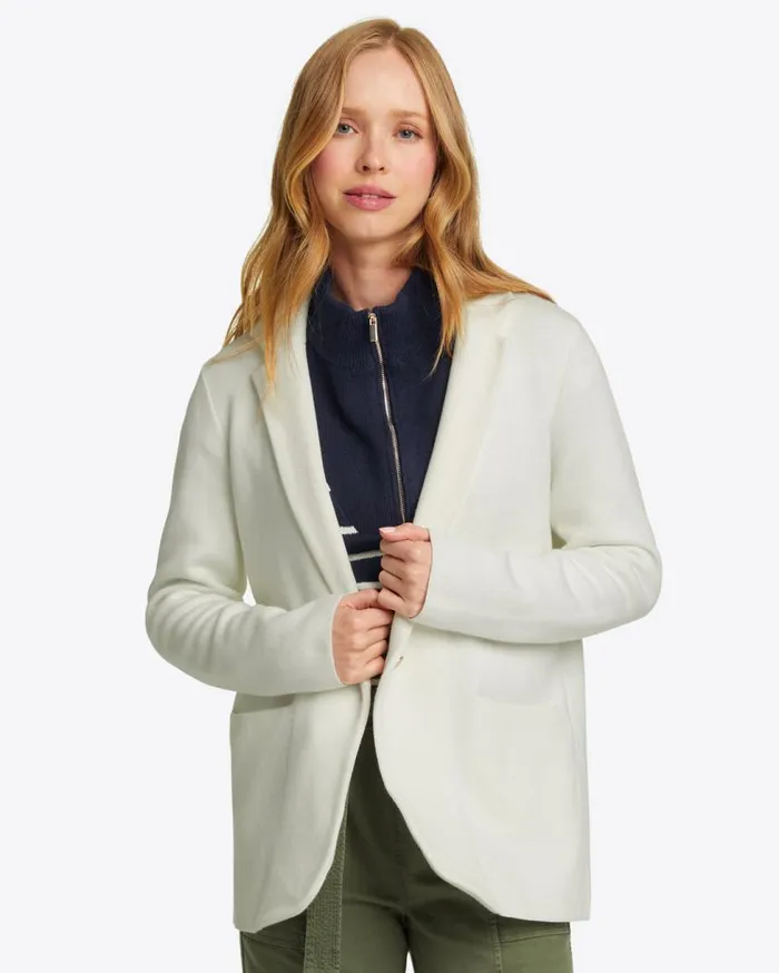 Draper James Sweaters Women Sweater Knit Blazer In Magnolia White