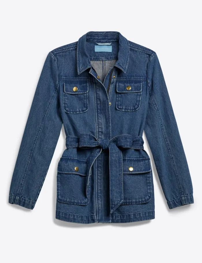 Draper James Tops Women Field Jacket In Dark Wash Denim