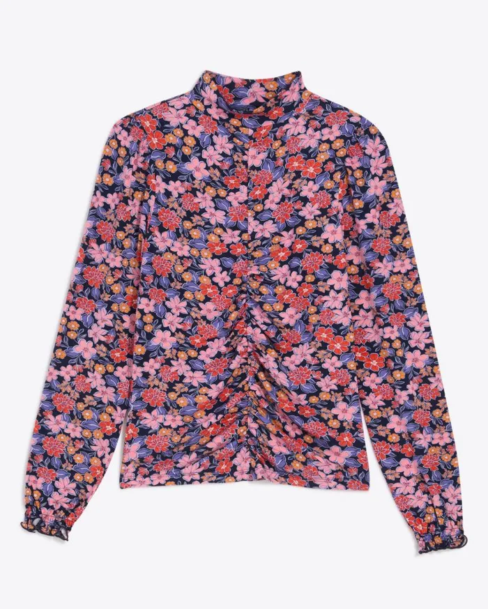 Draper James Tops Women Knit Turtleneck In Abstract Dahlia