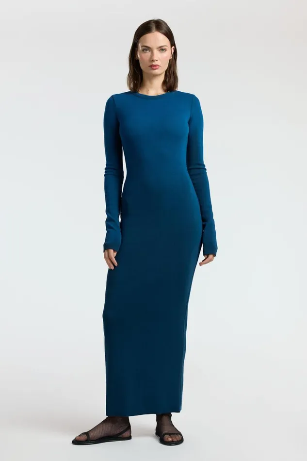 Dresses Skirts Women COTTON CITIZEN Verona Crewneck Maxi Dress Harbor Cast Dresses Skirts Women COTTON CITIZEN Verona Crewneck Maxi Dress Harbor Cast