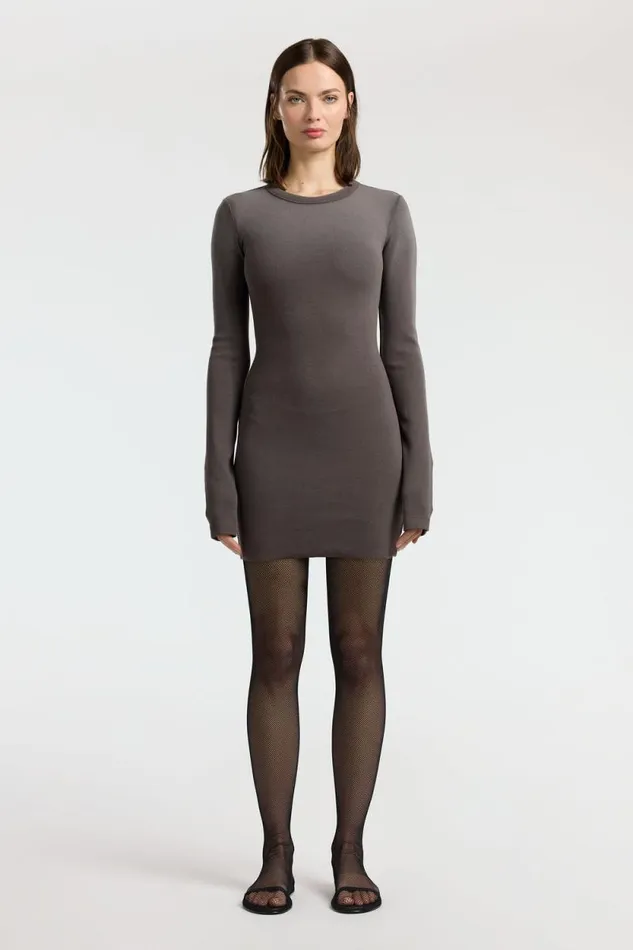 Dresses Skirts Women COTTON CITIZEN Verona Crewneck Mini Dress Stone Cast