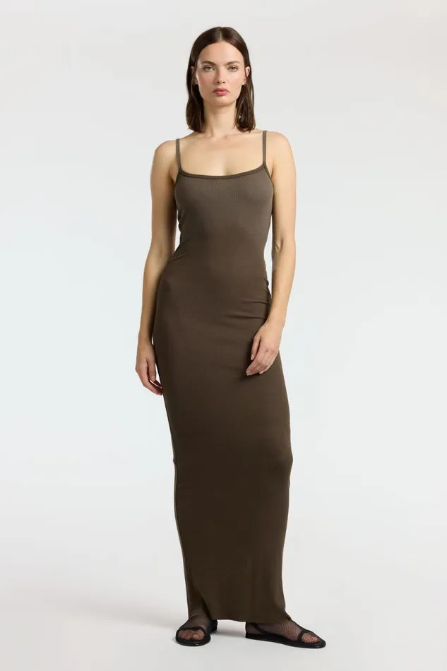Dresses Skirts Women COTTON CITIZEN Verona Spaghetti Maxi Dress Fossil Cast Dresses Skirts Women COTTON CITIZEN Verona Spaghetti Maxi Dress Fossil Cast